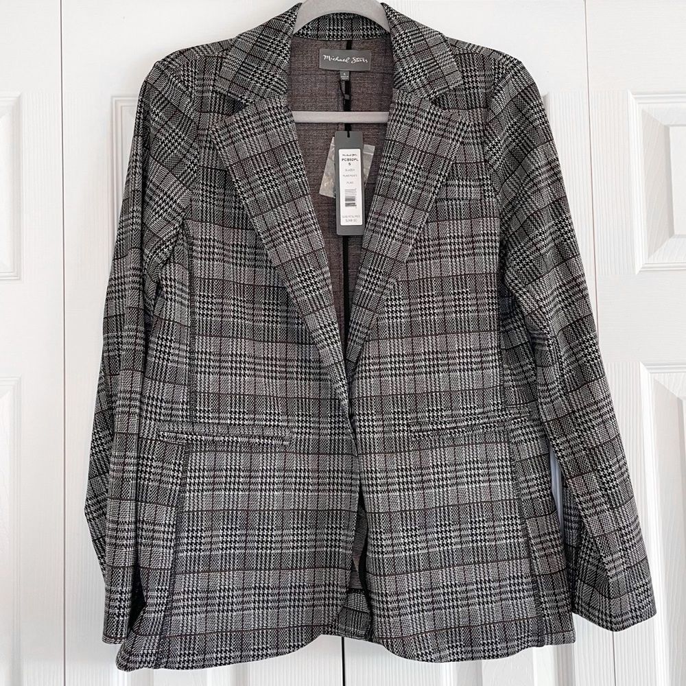 NWT Michael Stars | Plaid Blazer Small